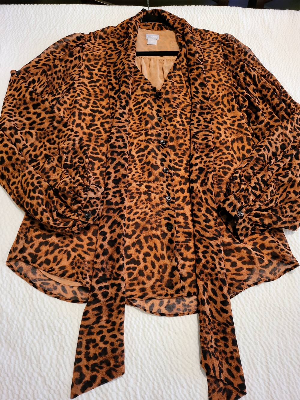 Gorgeous Leopard Print Blouse in Brown and Black